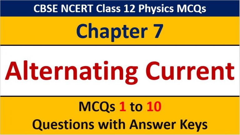 MCQ Questions For Class 10 Science Magnetic Effects Of Electric Current